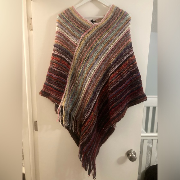 Coco + Carmen Sweaters - Coco and Carmen multi colored poncho